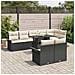 Set di 9 Pezzi di Sofa da Giardino con Cuscini Nero Polyrattan - Foto miniatura 3