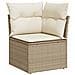 Set Divano da Giardino 6 pz con Cuscini Beige in Polyrattan - Foto miniatura 4