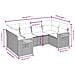 Set Divano da Giardino 6 pz con Cuscini Beige in Polyrattan - Foto miniatura 8
