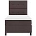 Letto a Sommier con Materasso Marrone Scuro 80x200 cm Tessuto - Foto miniatura 8