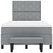 Letto con Box Spring e Materasso e Panca Grigia 120x190 cm in Tessuto - Foto miniatura 9