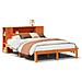 Letto Libreria senza Materasso Marrone Cera 140x190 cm in Pino - Foto miniatura 1