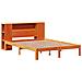 Letto Libreria senza Materasso Marrone Cera 140x190 cm in Pino - Foto miniatura 3