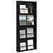 Scaffale per riviste 2 pcs Rovere Nero 60 x 12 x 70 cm - Foto miniatura 3