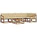 Set di divani da esterno con cuscino 6 pcs Naturale e Beige - Foto miniatura 1