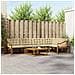 Set di divani da esterno con cuscino 6 pcs Naturale e Beige - Foto miniatura 2