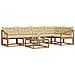 Set di divani da esterno con cuscino 6 pcs Naturale e Beige - Foto miniatura 3