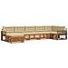 Set divani 7 pcs Naturale e Beige Legno di Acacia Massello - Foto miniatura 1