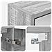 Mobiletto per specchio da bagno Grigio Sonoma 43 x 16 x 62.5 cm - Foto miniatura 9