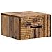 Mobiletto da notte a muro Legno antico 34,5 x 33 x 20 cm - Foto miniatura 1