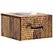 Mobiletto da notte a muro Legno antico 34,5 x 33 x 20 cm - Foto miniatura 2