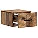 Mobiletto da notte a muro Legno antico 34,5 x 33 x 20 cm - Foto miniatura 3