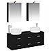 Set di mobili per il bagno 5 pcs Rovere Nero - Foto miniatura 1