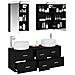 Set di mobili per il bagno 5 pcs Rovere Nero - Foto miniatura 3