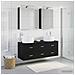 Set di mobili per il bagno 5 pcs Rovere Nero - Foto miniatura 4