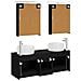 Set di mobili per il bagno 5 pcs Rovere Nero - Foto miniatura 8