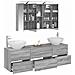 Set di mobili per il bagno 4 pcs Sonoma grigio - Foto miniatura 3
