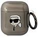 Karl Lagerfeld Kla2hniktck Airpods 1/2 Custodia Nera /nera Con Testa Di Karl - Foto miniatura 1