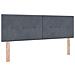 Letto ottomano con materasso Grigio Scuro 140 x 200 cm Velluto - Foto miniatura 4