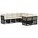 Set Divano da Giardino 8 pz 8-Numero di posti Nero polyrattan - Foto miniatura 1