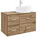 Set di mobili per il bagno 2 pz Rovere Artigianale - Foto miniatura 1