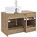 Set di mobili per il bagno 2 pz Rovere Artigianale - Foto miniatura 8