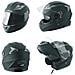 Casco Modulare Apribile Moto Touring Sport Visiera Parasole Nero Opaco Xs - Foto miniatura 1