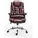 Sedia Ufficio Thor in Similpelle - Poltrona Studio Carico Max 150 kg I Sedia Pc Ergonomica Imbottita e Altezza Regolabile I Sedia da Scrivania con Ruote Antiattrito e Alto Schienale Bordeaux - Foto miniatura 2