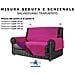 Copridivano Antimacchia - Salvadivano Trapuntato Double Face - 4 Posti Per Seduta Da 230 A 255 Cm - Fuxia / mora - Foto miniatura 6