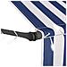 Tenda da Sole Retrattile Manuale con LED 300 cm Blu e Bianca - Foto miniatura 4