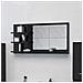 Specchio da Bagno Nero Lucido 90x10,5x45 cm Legno Multistrato - Foto miniatura 1