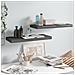 Scaffali A Parete 2 Pz Grigio Lucido 60x23,5x3,8 Cm In Mdf - Foto miniatura 1