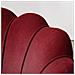 Poltrona Vintage Di Design In Velluto Rosso Scuro, Poltroncina Da Camera Con Schienale Alto 76x67x74cm - Foto miniatura 12
