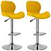 Sgabelli Da Bar 2 Pz Giallo Senape In Velluto - Foto miniatura 2