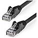 Cavo Ethernet CAT6 da 15 m - LSZH (Low Smoke Zero Halogen) - 10 Gigabit 650MHz 100W PoE RJ45 - Cavo di rete Lan UTP - Cavo patch categoria 6 antigroviglio - CAT 6, Certificazione ETL, 24AWG - Nero - Foto miniatura 1