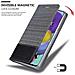 Custodia Compatibile Con Samsung Galaxy A51 In Grigio Nero - Coperchio Protettiva Con Chiusura Magnetica, Funzione Stand E Tasca Per Le Carte - Foto miniatura 7