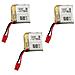 3 Pezzi Batteria Di Ricambio 3.7v 380mah Li-po Per Quadricottero Rc Drone Syma X21 X21w - Foto miniatura 1