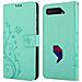 Cadorabo Custodia Compatibile Con Asus Rog Phone 5 In Turchese Fiore - Coperchio Protettivo In Design Floreale Con Chiusura Magnetica, Funzione Stand E Slot Per Carte - Foto miniatura 7
