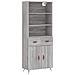 Credenza Grigio Sonoma 69,5x34x180 Cm In Legno Multistrato - Foto miniatura 2