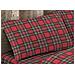 Completo Lenzuola Letto Camera In 100% Cotone Made Italy Vari Disegni Rp 1 Piazza Kilt Rosso - Foto miniatura 4