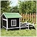 Cuccia Per Cani Grigia 159x120x88,5 Cm Legno Massello Di Pino - Foto miniatura 1