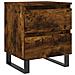 Comodino Rovere Fumo 40x35x50 Cm In Legno Multistrato - Foto miniatura 2