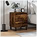 Comodino Rovere Fumo 40x35x50 Cm In Legno Multistrato - Foto miniatura 1