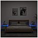 Comodini Con Luci Led 2pz Grigio Cemento 40x39x48,5 Cm - Foto miniatura 1