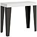 Consolle Allungabile 90x40/196 Cm Flame Premium Telaio Antracite - Bianco Frassino - Foto miniatura 6