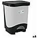 Secchio Della Spazzatura A Pedale Tontarelli Idea 18 L Nero Grigio 31,6 X 27,6 X 41 Cm (4 Unità) - Foto miniatura 1