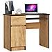 Scrivania per computer PIKSEL sinistro, 1 anta e 1 cassetto, 90x50x77 cm, Colore Quercia Craft - Foto miniatura 1