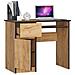 Scrivania per computer PIKSEL sinistro, 1 anta e 1 cassetto, 90x50x77 cm, Colore Quercia Craft - Foto miniatura 2