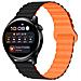 Cinturino In Silicone Nero Arancione Per Huawei Gt4, Samsung Watch6, 22 Mm - Foto miniatura 2