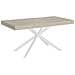 Tavolo allungabile 90x180/440 cm Plaker cashmere gambe bianche - Foto miniatura 1